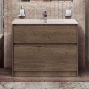 Тумба с раковиной BelBagno Kraft 100 напольная, rovere tabacco, раковина BB1000ETL Тумба с раковиной BelBagno Kraft 100 напольная, rovere tabacco, раковина BB1000ETL