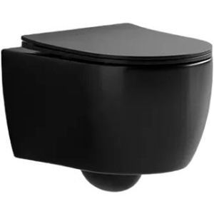 Унитаз подвесной Ceruttispa Oglio Aria 9239 MB безободковый, с микролифтом, черный матовый Унитаз подвесной Ceruttispa Oglio Aria 9239 MB безободковый, с микролифтом, черный матовый