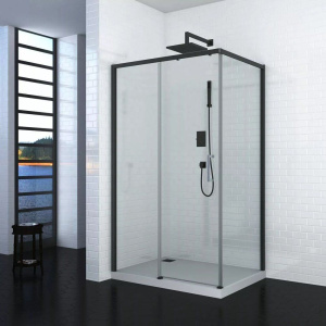 Душевой уголок Ceruttispa Vito 110B L 110х80, профиль черный