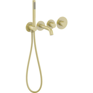 Термостатический смеситель Timo Saona 2324/17YSM С ВНУТРЕННЕЙ ЧАСТЬЮ, для ванны с душем, матовое золото