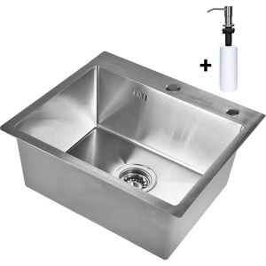 Мойка кухонная Wisent 6045 с дозатором, сатин
