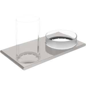 Стакан Keuco Edition 400 11554 с чашей для мелочей, никель Стакан Keuco Edition 400 11554 с чашей для мелочей, никель