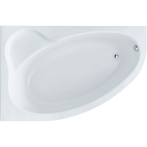 Акриловая ванна Santek Эдера L 170x110 см, угловая, с каркасом, со сливом-переливом, асимметричная