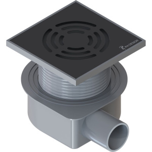 Душевой трап Boheme Smart Design, 10x10 см, черный