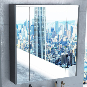 Зеркало-шкаф Roca Ronda 70 антрацит, с подсветкой