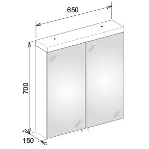 Зеркальный шкаф Keuco Royal Reflex 65 24202171301 хром