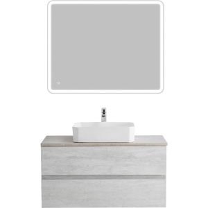 Мебель для ванной Cezares Molveno 46 100 legno bianco, со столешницей marmo crema opaco