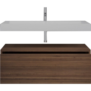 Тумба с раковиной Armadi Art Flat 100 подвесная, dark oak