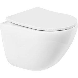 Унитаз подвесной BelBagno Amanda BB051CHR безободковый, крышка BB2031SC с микролифтом