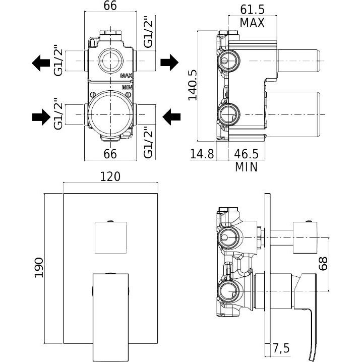 Купить Смеситель для ванны с душем Paffoni Elle EL018CR/M С ВНУТРЕННЕЙ ЧАСТЬЮ в Москве с доставкой Смеситель для ванны с душем Paffoni Elle EL018CR/M С ВНУТРЕННЕЙ ЧАСТЬЮ