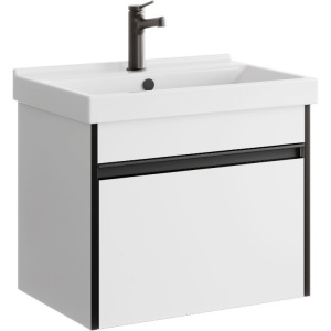 Тумба с раковиной Aqwella Urban 60 подвесная, белая глянцевая