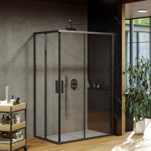 Душевой уголок Ravak Blix Slim BLSRV2K 100x80, профиль черный