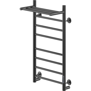 Полотенцесушитель электрический Ника Way 2 80/40, с полкой, матовый черный RAL9005 Полотенцесушитель электрический Ника Way 2 80/40, с полкой, матовый черный RAL9005