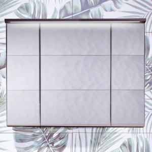 Зеркало-шкаф Бриклаер Кристалл 95 ясень анкор, темный, с подсветкой Зеркало-шкаф Бриклаер Кристалл 95 ясень анкор, темный, с подсветкой