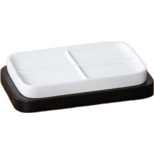 Мыльница Ridder Amara бело-черная