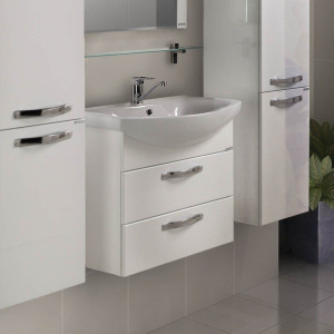 Тумба с раковиной AQUATON Ария М 65 белая Тумба с раковиной AQUATON Ария М 65 белая