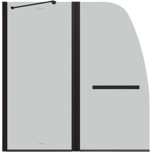 Шторка на ванну Parly F03B 130x120, профиль черный, стекло прозрачное Шторка на ванну Parly F03B 130x120, профиль черный, стекло прозрачное