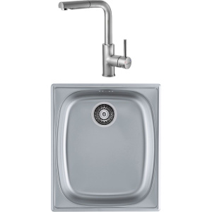 Комплект Мойка кухонная Alveus Basic 10 сталь + Смеситель Siros 1132901 брашированная сталь Комплект Мойка кухонная Alveus Basic 10 сталь + Смеситель Siros 1132901 брашированная сталь