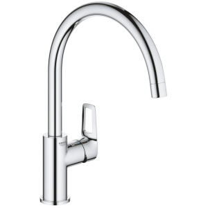 Смеситель для кухни GROHE BauLoop с высоким C-образным изливом 31232001 хром
