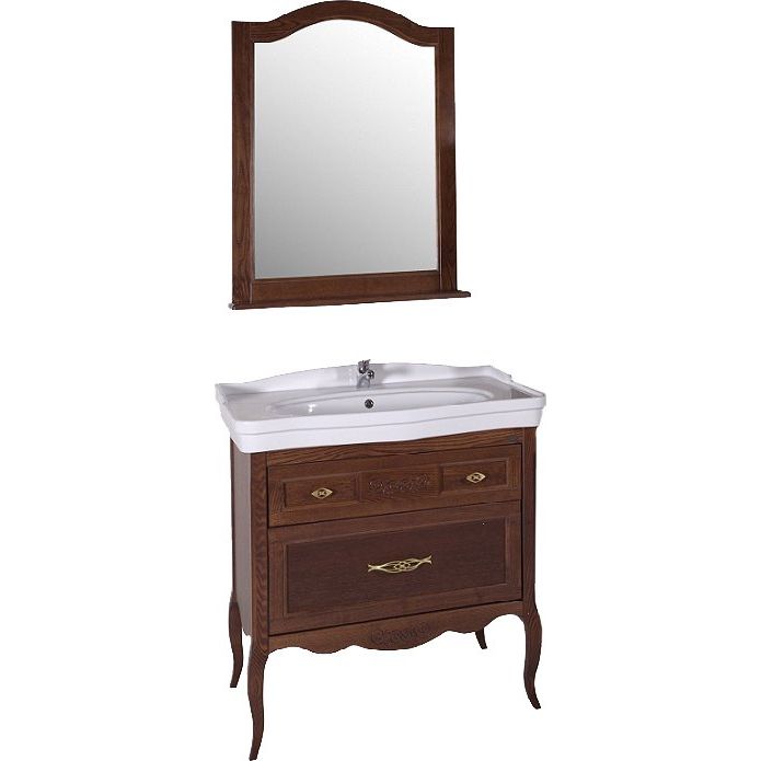 Купить Мебель для ванной ASB-Woodline Модерн 85 антикварный орех в Москве с доставкой Мебель для ванной ASB-Woodline Модерн 85 антикварный орех