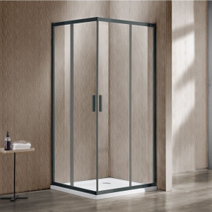 Душевой уголок Vincea Garda VSS-1G8012CLGM 120x80 см, профиль вороненая сталь, стекло прозрачное