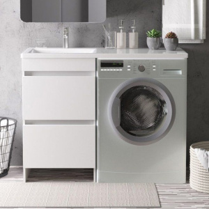Тумба с раковиной Orange Sistema 110 L с ящиками, под стиральную машину