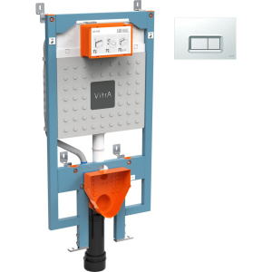 Система инсталляции для унитазов VitrA V8 768-5800-01 с кнопкой смыва 740-0680 хром Система инсталляции для унитазов VitrA V8 768-5800-01 с кнопкой смыва 740-0680 хром
