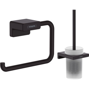 Набор Hansgrohe AddStoris Держатель туалетной бумаги 41771670 + Ершик 41752670 матовый черный
