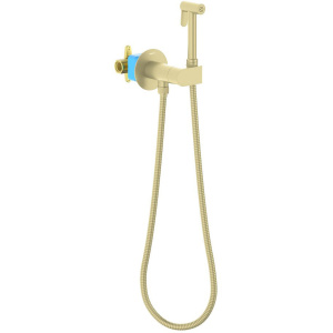 Гигиенический душ со смесителем Aquatek Оберон AQ1024BG шлифованное золото