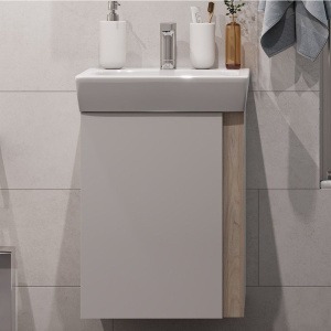Тумба с раковиной AQUATON Кантри 50 белый/дуб верона