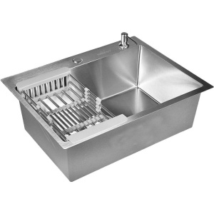 Мойка кухонная Wisent WS37050 с раздвижным коландером и дозатором