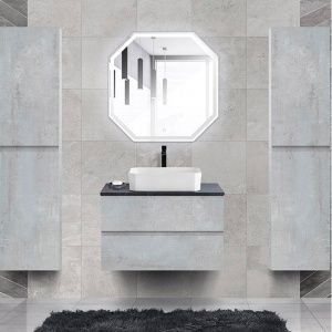 Мебель для ванной Cezares Molveno 46 80 beton, со столешницей