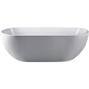 Акриловая ванна Art&Max AM-218-1700-750 170x75 см, отдельностоящая, овальная, с каркасом, со сливом-переливом