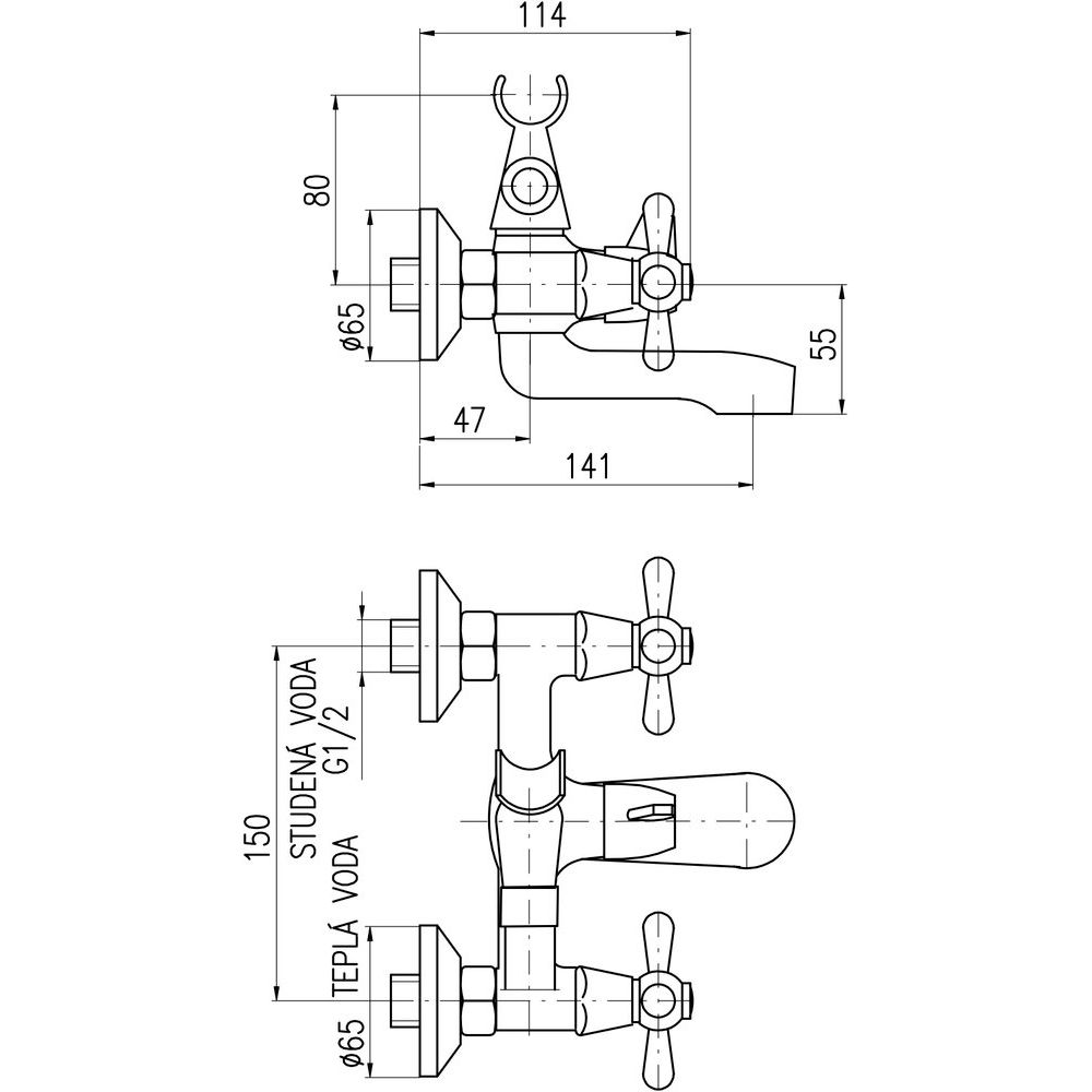 Купить Смеситель для ванны с душем Rav Slezak Morava MK154.5 в Москве с доставкой Смеситель для ванны с душем Rav Slezak Morava MK154.5