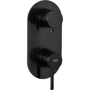 Смеситель для ванны с душем Remer X Style X93KB чёрный брашированный хром Смеситель для ванны с душем Remer X Style X93KB чёрный брашированный хром