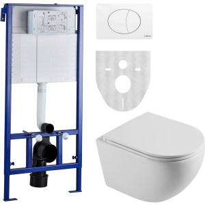 Комплект Унитаз подвесной STWORKI Скаген SK-09up безободковый, с микролифтом + Инсталляция + Кнопка 230824 белая Комплект Унитаз подвесной STWORKI Скаген SK-09up безободковый, с микролифтом + Инсталляция + Кнопка 230824 белая