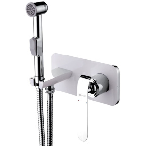 Гигиенический душ Lemark Melange LM4919CW со смесителем, С ВНУТРЕННЕЙ ЧАСТЬЮ