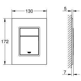 Купить Кнопка смыва Grohe Skate 37535000 хром в Москве с доставкой Кнопка смыва Grohe Skate 37535000 хром