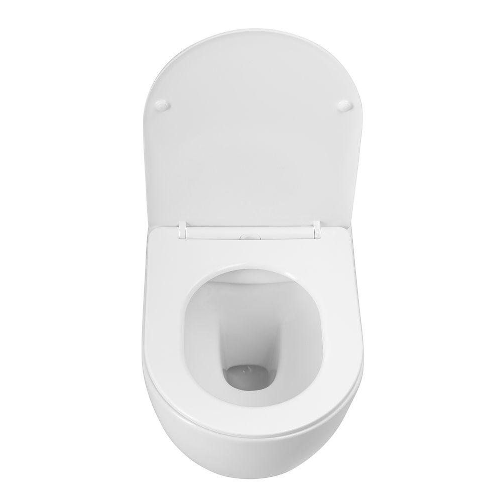 Купить Унитаз подвесной Art&Max Bianchi AM9311CHR/SC безободковый, с микролифтом, белый в Москве с доставкой Унитаз подвесной Art&Max Bianchi AM9311CHR/SC безободковый, с микролифтом, белый