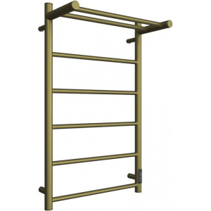 Полотенцесушитель электрический Двин Fj neo 80х50, состаренная бронза, с полкой