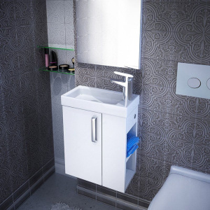 Тумба с раковиной IDDIS Torr 40 R, подвесная, белая Тумба с раковиной IDDIS Torr 40 R, подвесная, белая