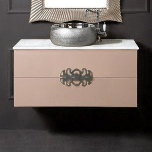 Тумба с раковиной Armadi Art NeoArt 100, капучино с ручками Ajur хром