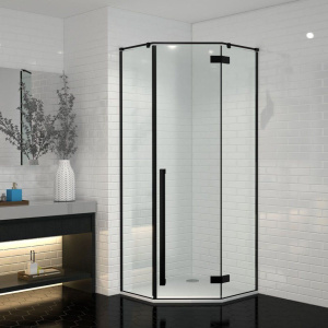 Душевой уголок Ceruttispa C2A 100x100, профиль черный