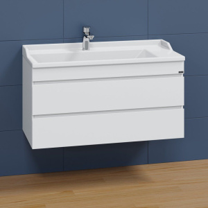 Тумба с раковиной СаНта Марс 100 подвесная, с ящиками Тумба с раковиной СаНта Марс 100 подвесная, с ящиками