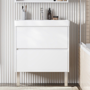 Тумба с раковиной AQUATON Сканди 70 белый глянец, белый матовый Тумба с раковиной AQUATON Сканди 70 белый глянец, белый матовый