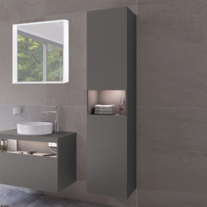 Шкаф-пенал Keuco Stageline 32831 R, инокс матовый, с подсветкой Шкаф-пенал Keuco Stageline 32831 R, инокс матовый, с подсветкой