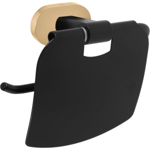 Держатель туалетной бумаги Rav Slezak Yukon YUA0400CMATZ черный матовый, золото