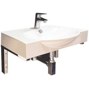 Раковина подвесная Sanita Luxe Infinity 70 WB.FN/Infinity/65-C.BR/WHT.G/S белая