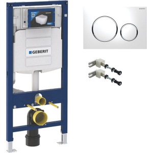 Система инсталляции для унитазов Geberit Duofix UP 320 111.300.00.5 кнопка белая, глянцевый хром Система инсталляции для унитазов Geberit Duofix UP 320 111.300.00.5 кнопка белая, глянцевый хром