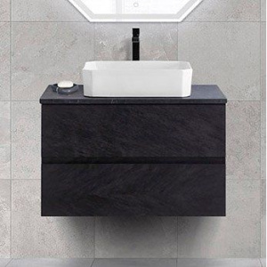 Тумба с раковиной Cezares Molveno 46 80 nero, со столешницей Тумба с раковиной Cezares Molveno 46 80 nero, со столешницей